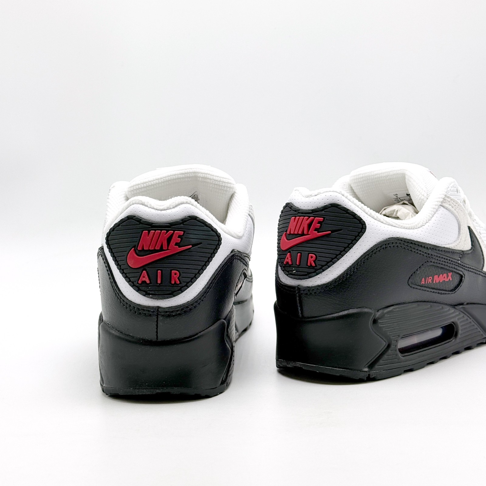*NEW* MEN Nike Air Max 90 Perforated Leather WHITE / BLACK (IV2867 100) 👍