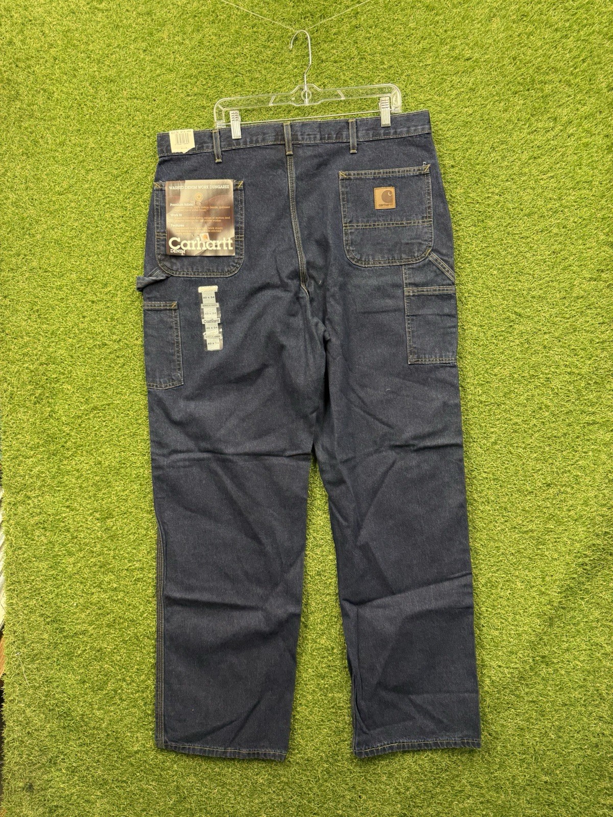 Carhartt Dungaree Fit Carpenter Pants Mens 40×34 B13 HDK Wide Leg Workwear NWT