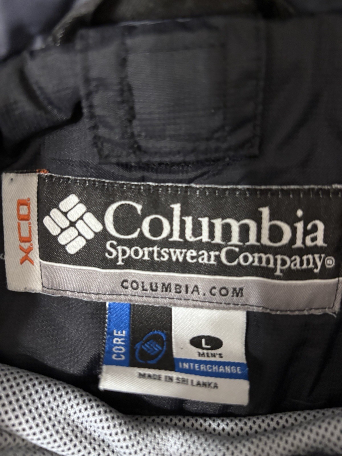 Columbia Jacket Mens L Black Full Zip 2in1 Shell With Detachable Liner