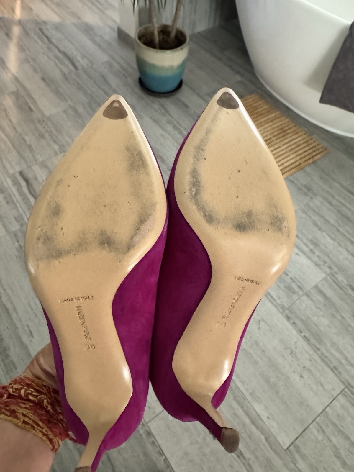 Marion Parke Pink Suede Pointed Toe Stiletto Pump Heels Women’s US 6