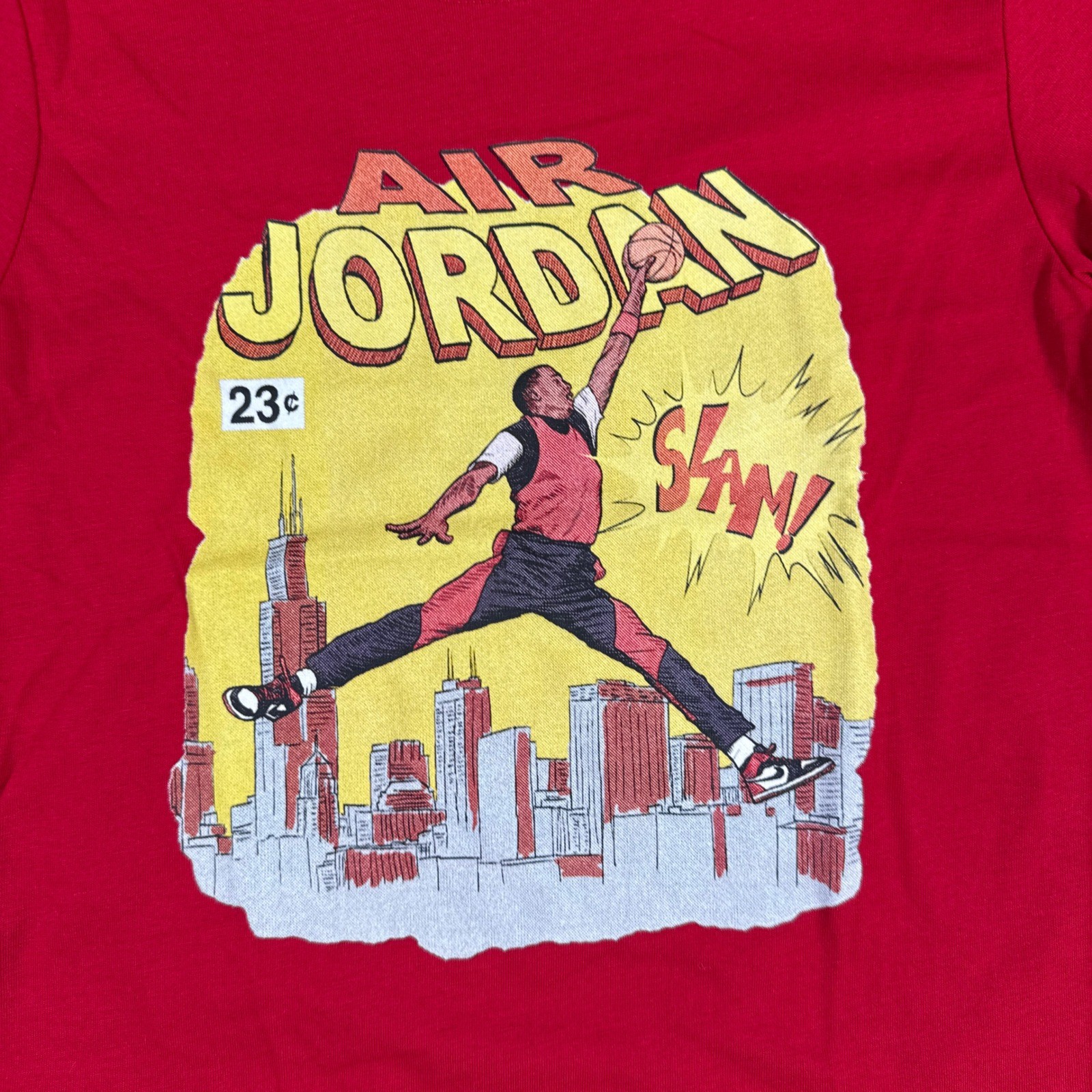 Jordan Boys Size 4 3-4 Years Gym Red Slam Graphic T-Shirt NWT
