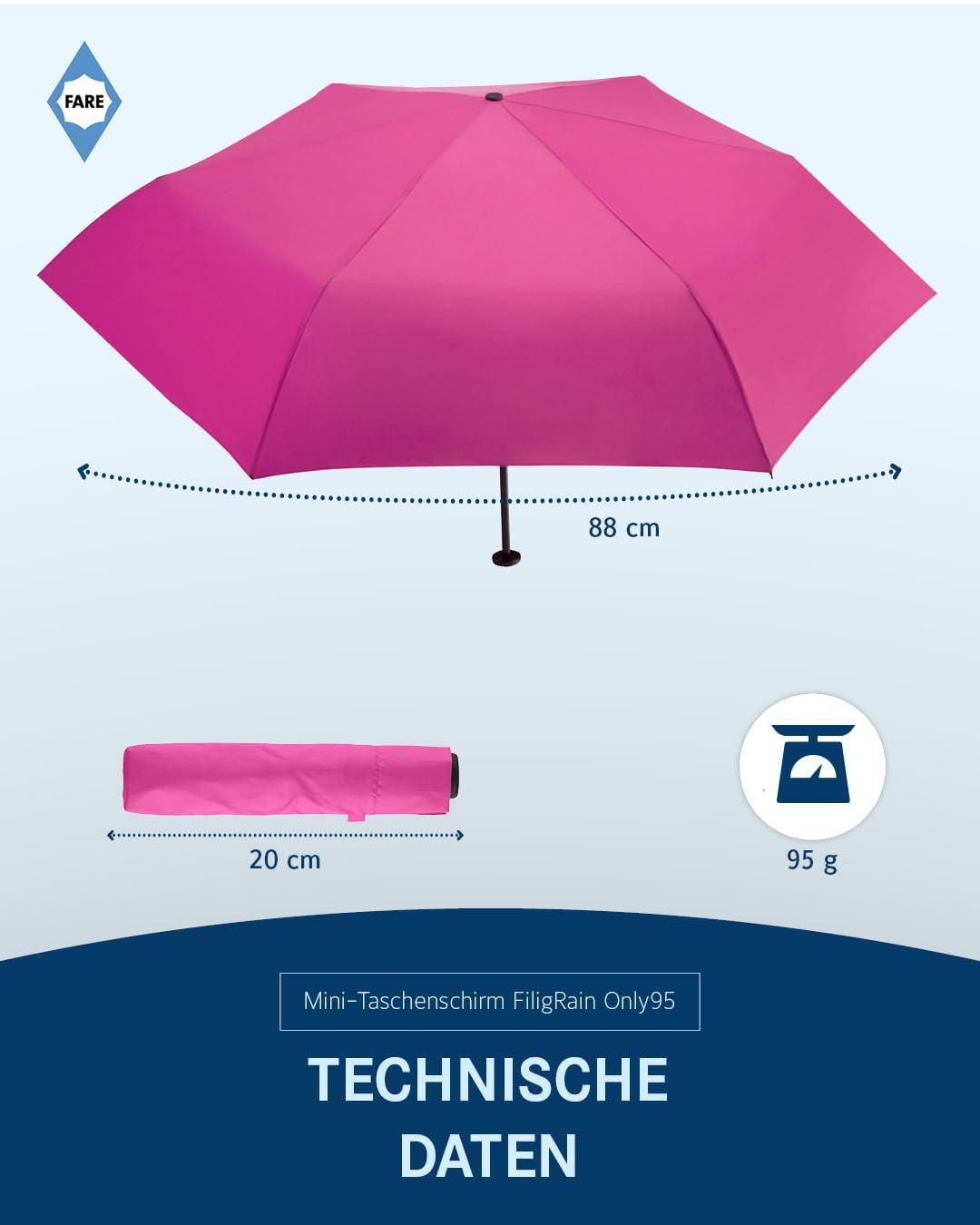 Ultralight Mini Pocket Umbrella Filigrain Only95 With Only 95 Grams The Lightweight…