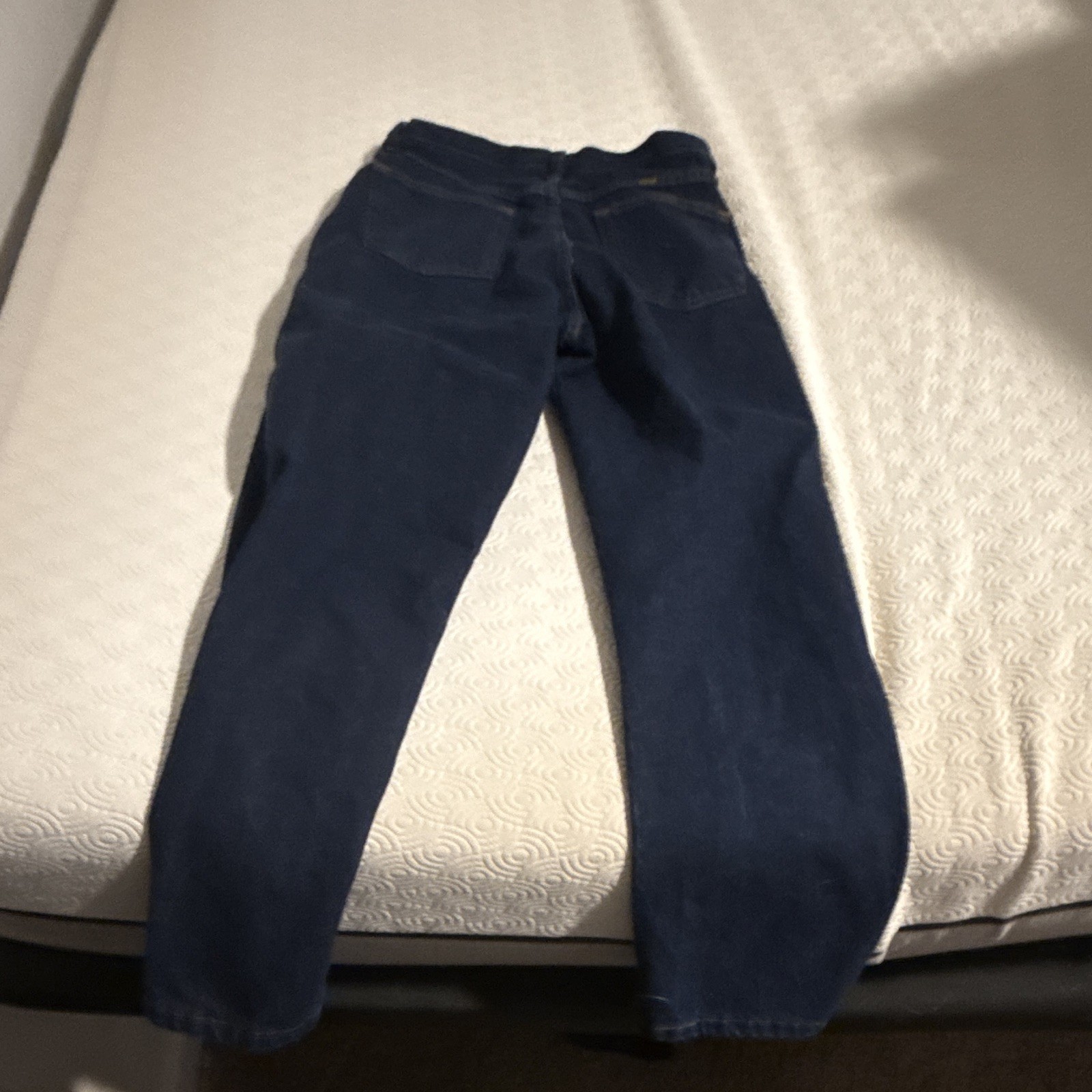 Rustler Classic Men’s Dark Wash Blue Denim Jeans Straight Regular Fit Zip