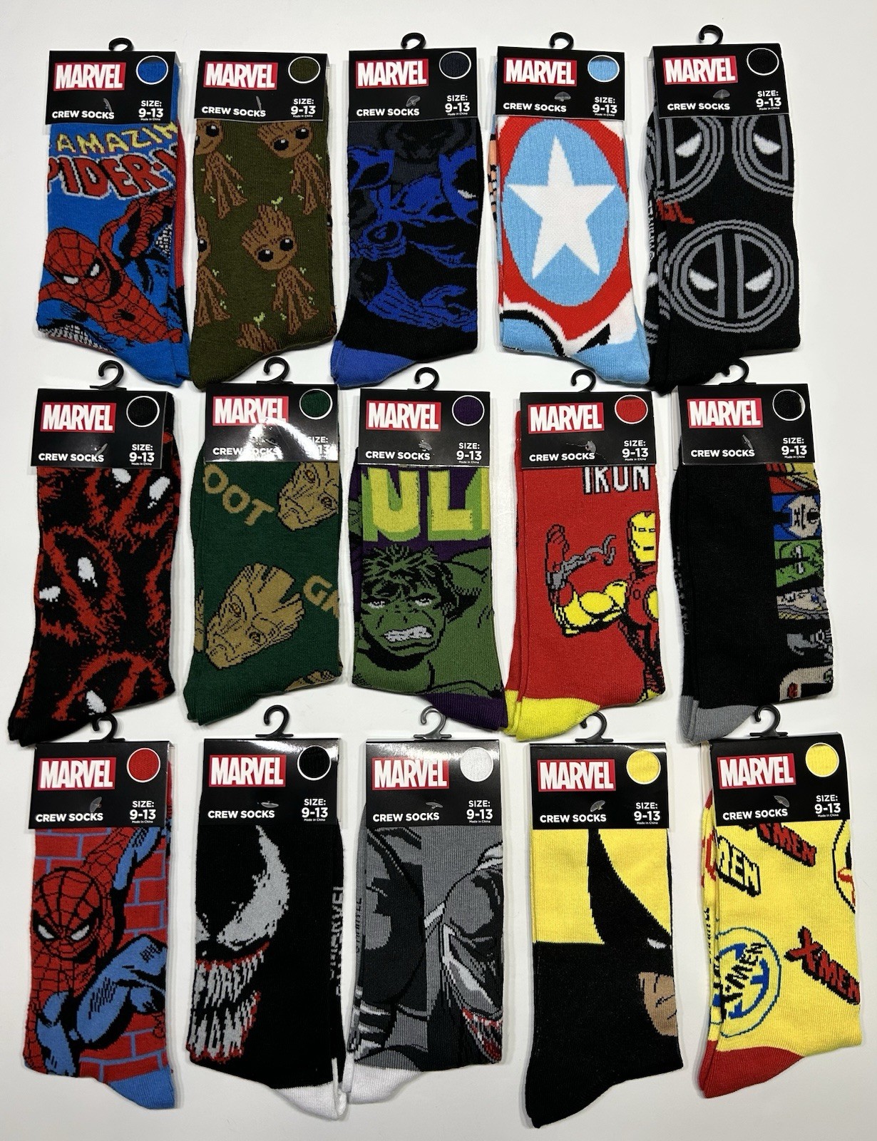 Marvel Odd Sox Crazy Funny Novelty Crew Socks Adult Men’s Women’s Size 6-12