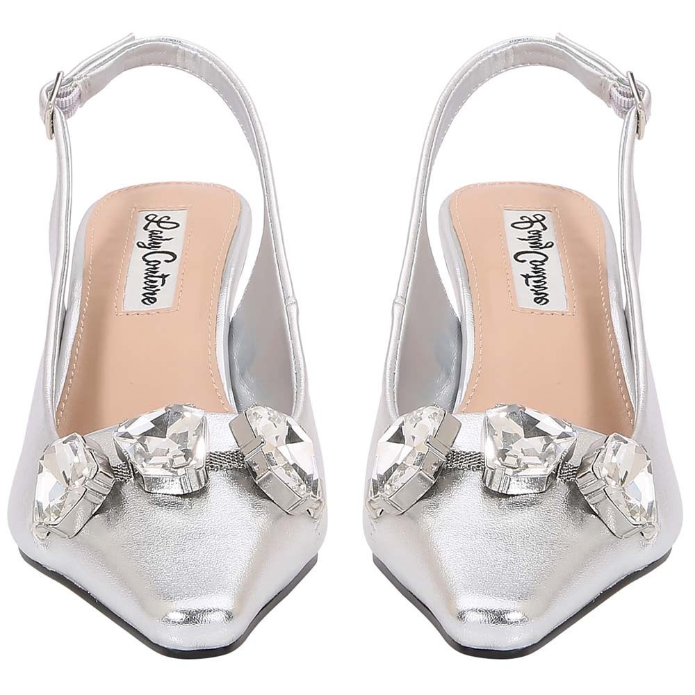 Lady Couture 3” Heel Glamour Pump in Silver