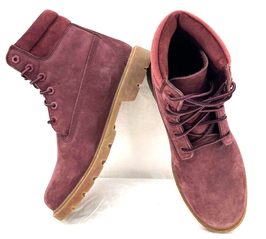 Timberland Waterville A3659 Burgundy Suede Waterproof Boots Shoes Women’s US 6.5