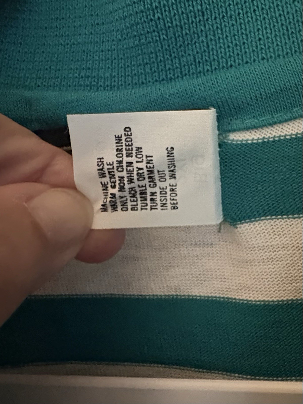 Stratum Men’s Big & Tall 2XL Cotton Polo Green/White Striped SS Collared Pocket