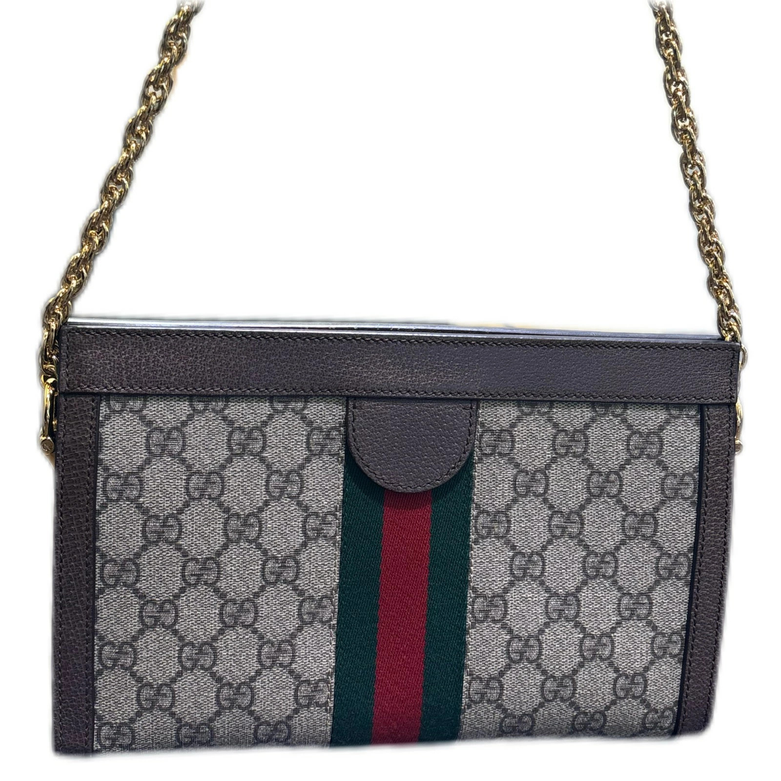 GUCCI Ophidia GG Small Chain Shoulder Bag Beige 503877 GG Supreme Canvas