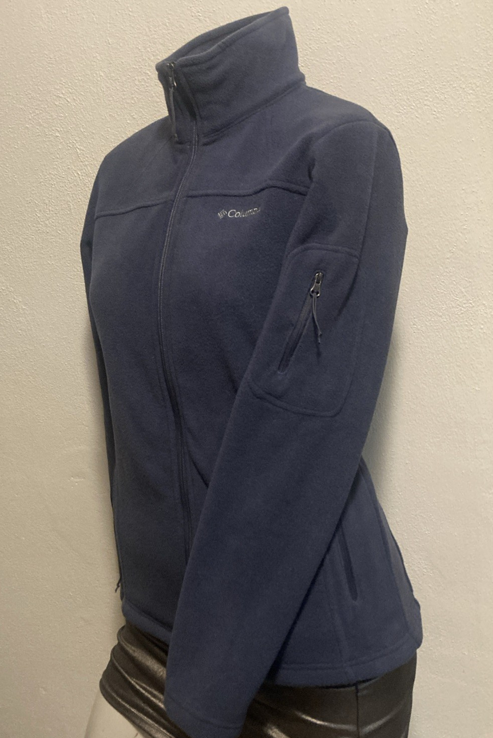 COLUMBIA Fast Trek II Fleece Jacket Blue Women’s Size S Full Zip Hiking Camping