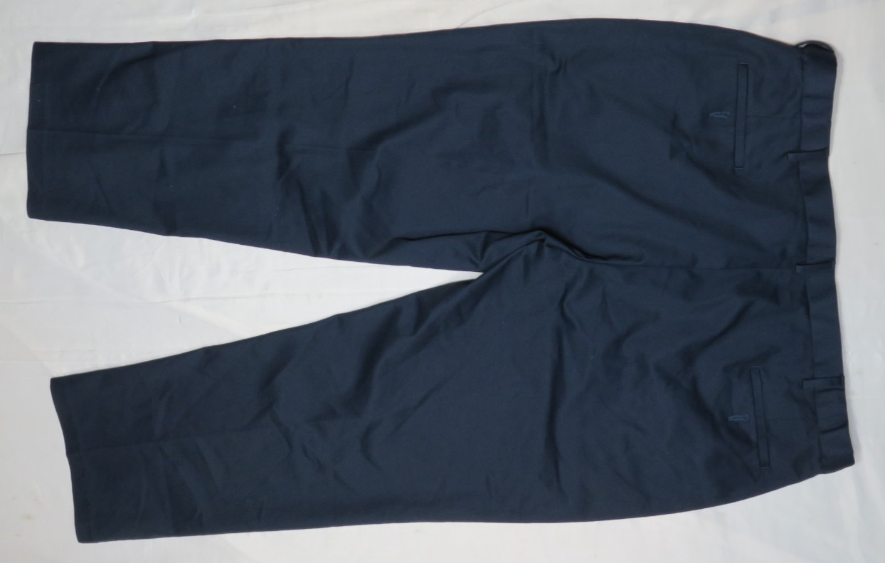 HAGGAR MEN PANT 44×29 NAVY CLASSIC FIT PREMIUM COMFORT DRESS SLACK HC01000