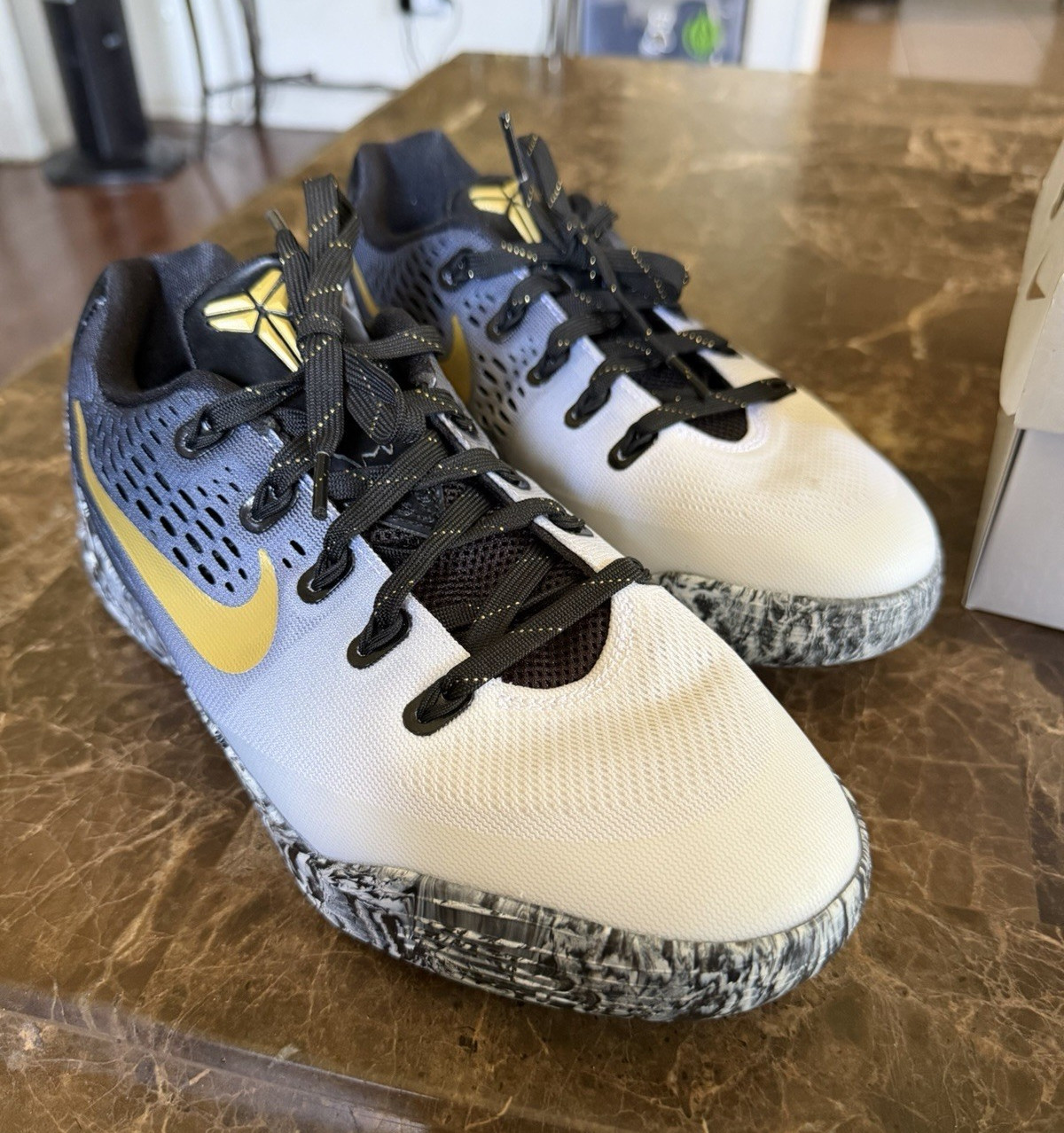 Nike Kobe IX Low EM Mambacita GiGi Black/White/Gold Sneakers FV3607-002