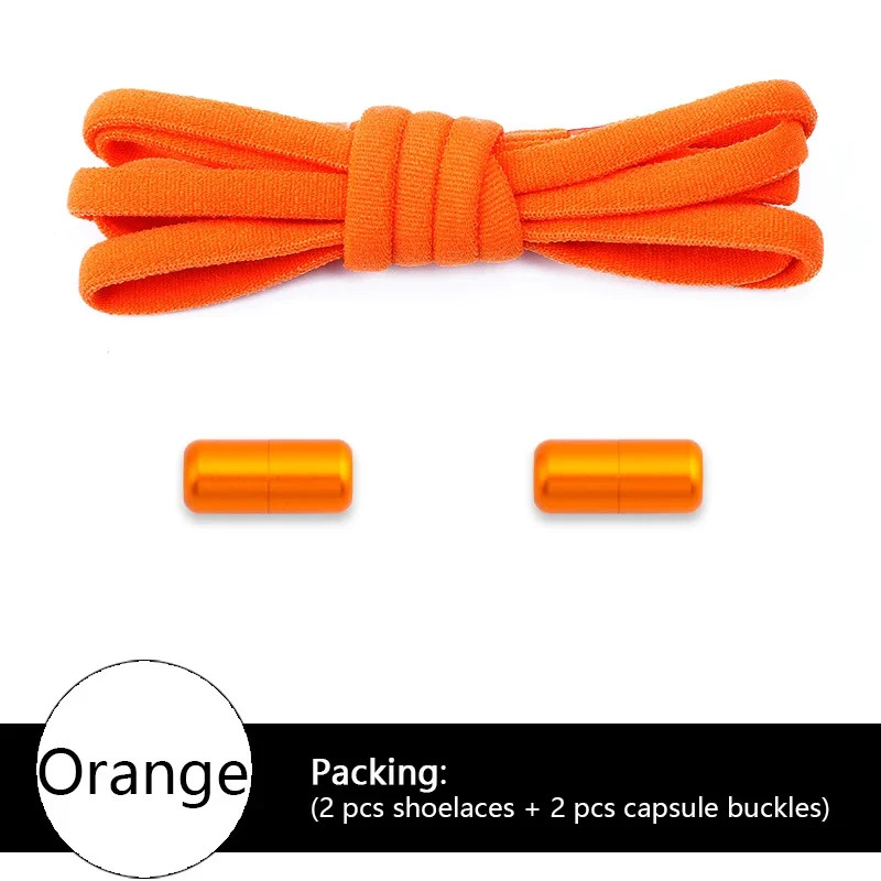 NEW Colorful Options Elastic laces Sneakers No tie Shoelace for Sports Round Sho