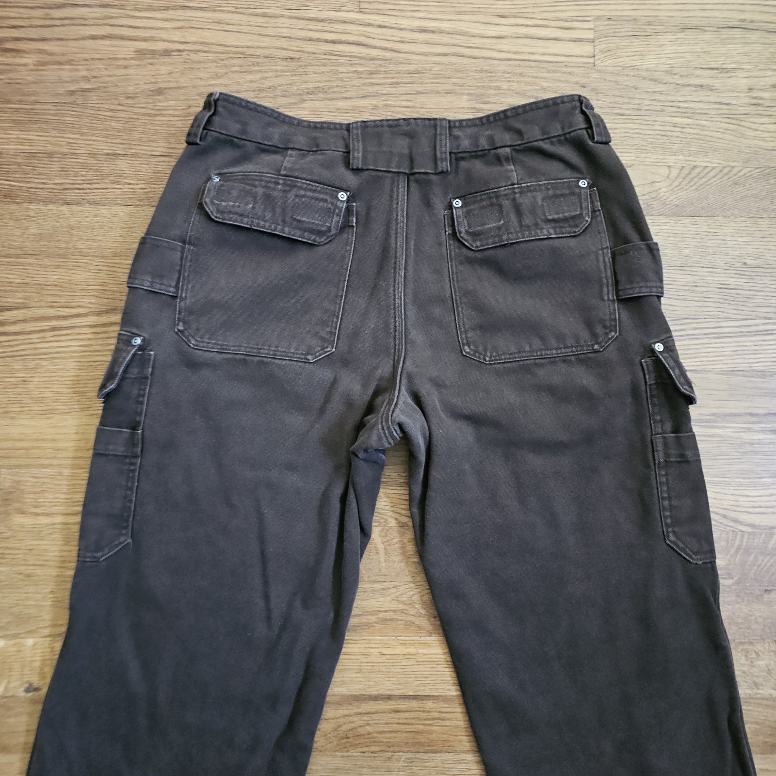 Duluth Flex Fire Hose Ultimate Cargo Pants Mens 36×32 (34×30) Brown Work Lined