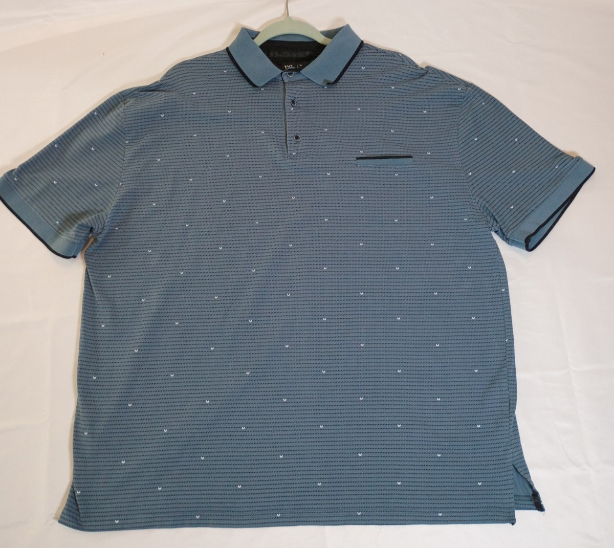Waimea Collection Polo Shirt Mens 1XL Blue Stretch Short Sleeve Cotton Golf