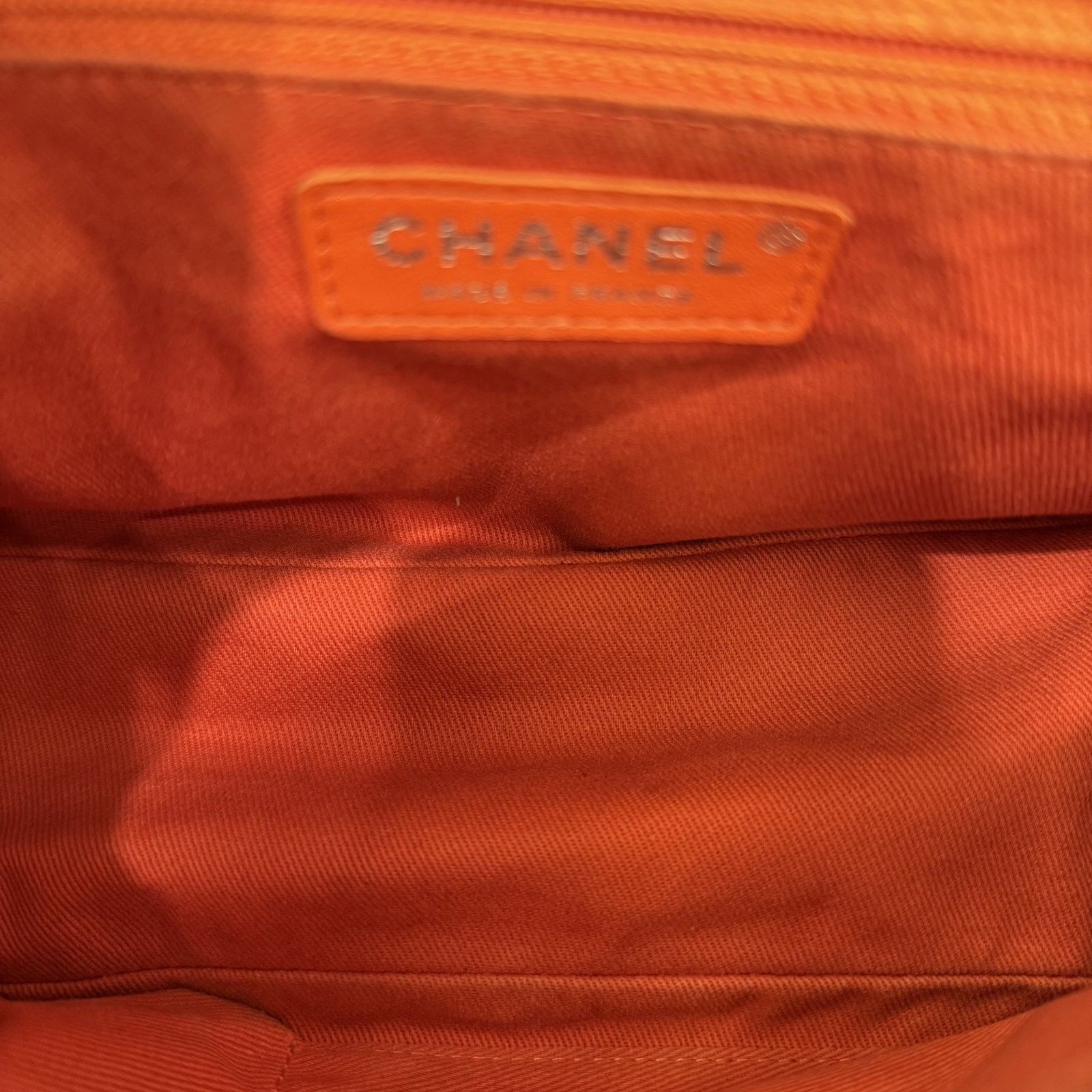 Chanel Flap Bag Orange Grained Calfskin (zz022826b1)
