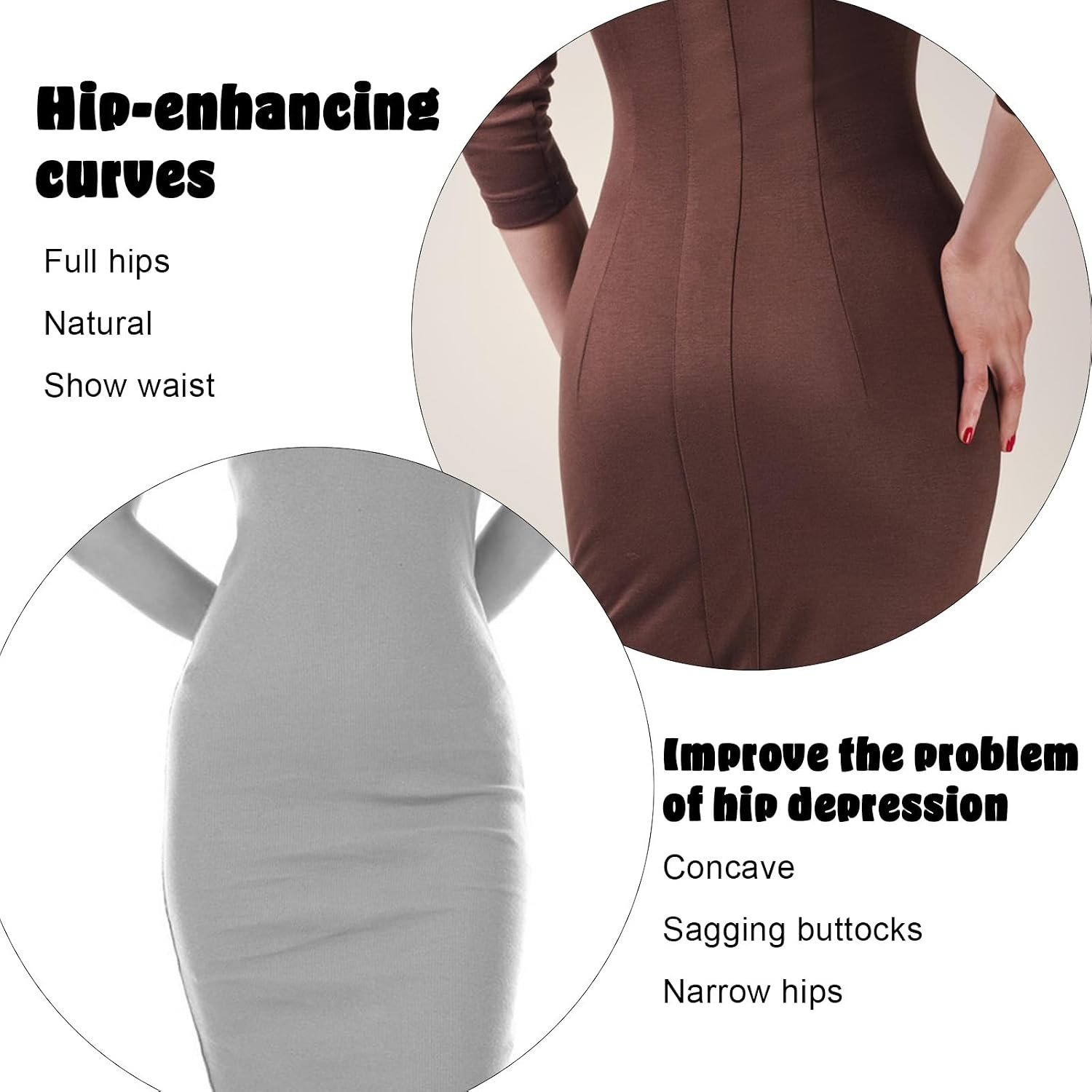 Silicone Self Adhesive Reusable Large Hip Dip Pads Butt Lift Filler Pads