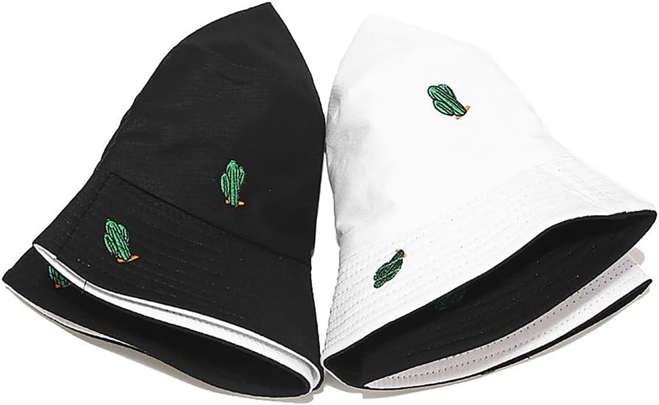 Unisex Bucket Hat Beach Sun Hat Aesthetic Fishing Hat for Men Women Teens, Rever