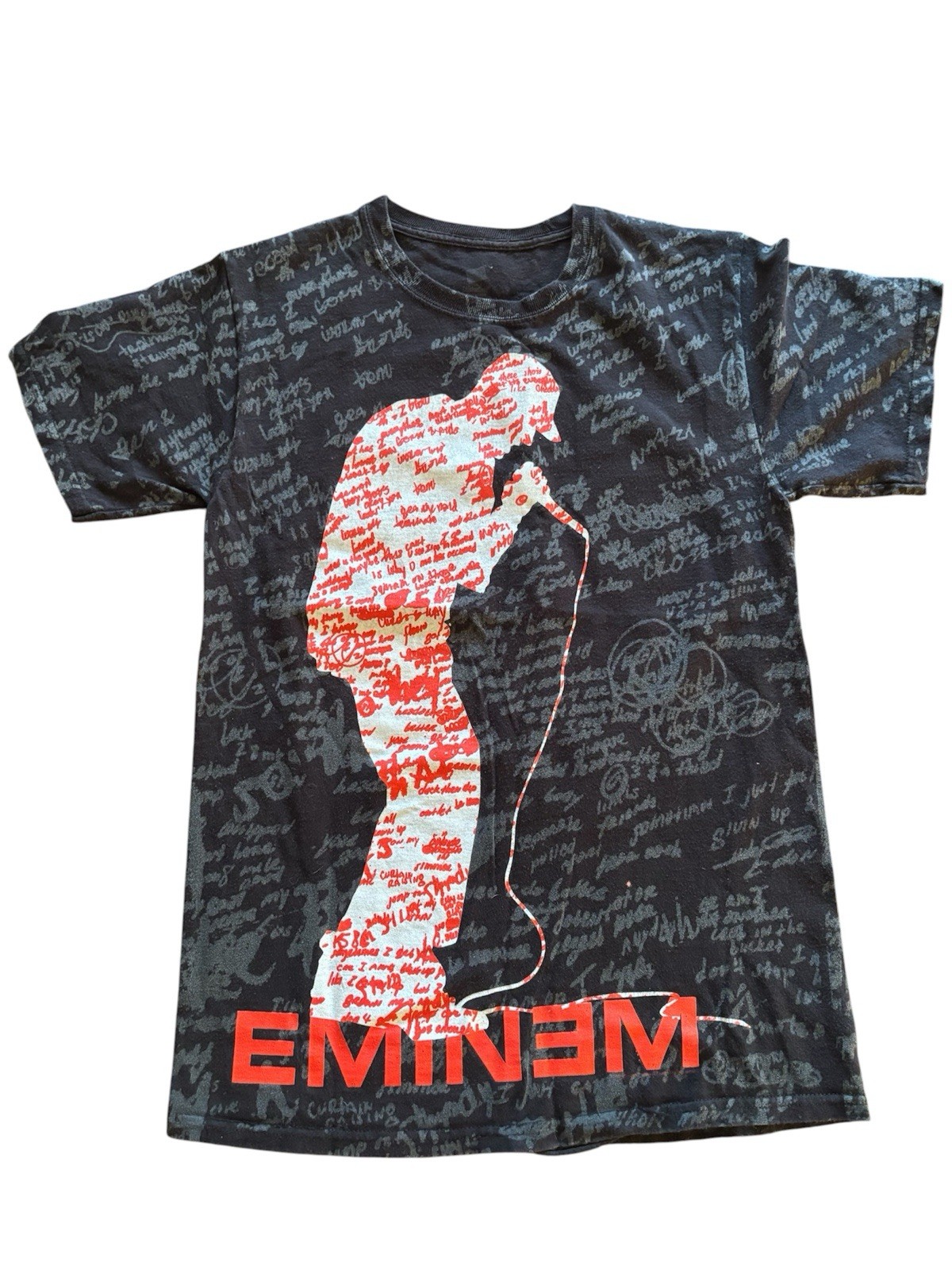Vintage Hanes ComfortSoft Eminem Graphic Print Black Tagless Crew Neck T-Shirt L