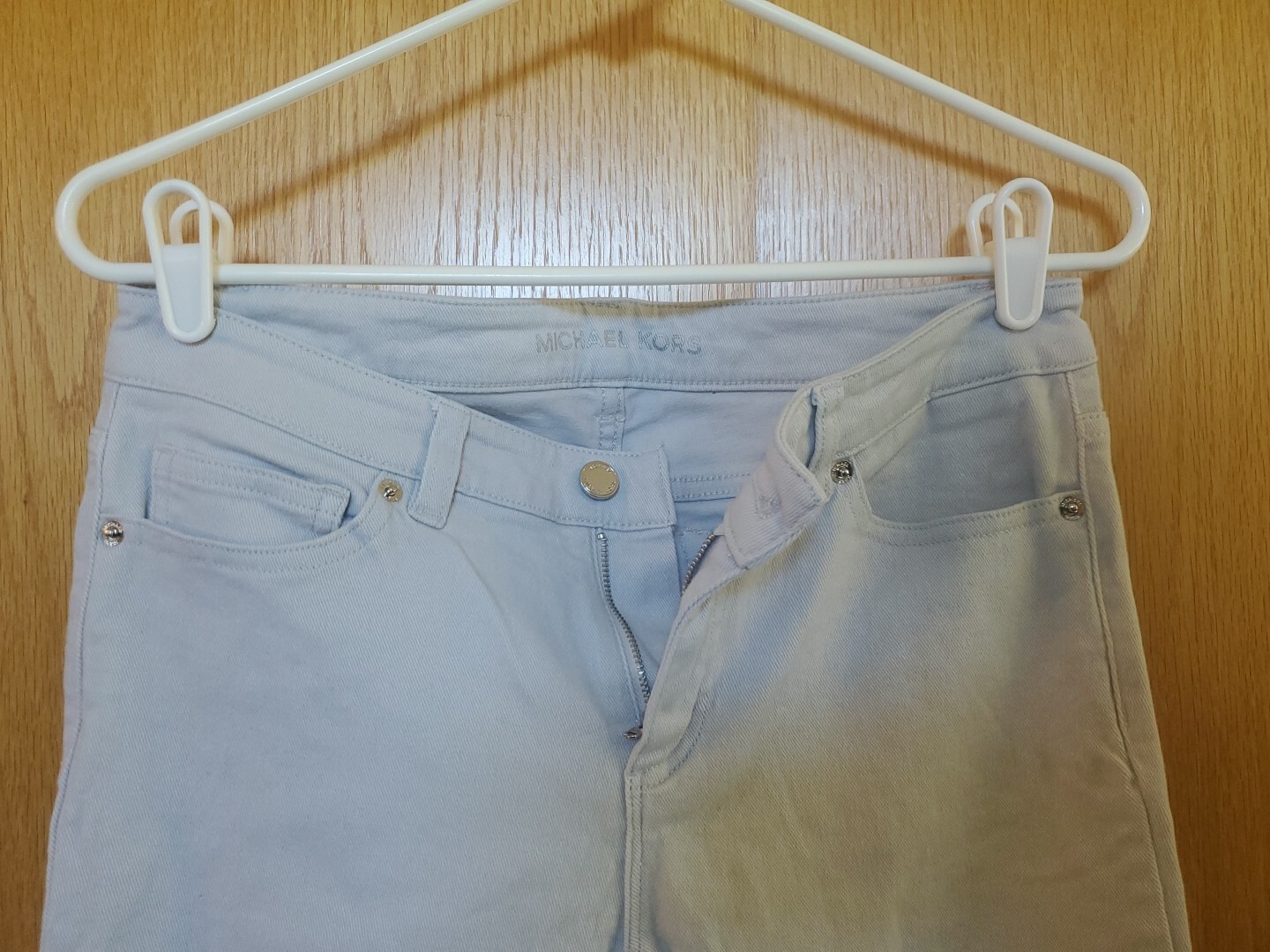 Michael Kors Womens Size 2 Skinny Stretch 98% Cotton 2% Elastane Jeans Ivory