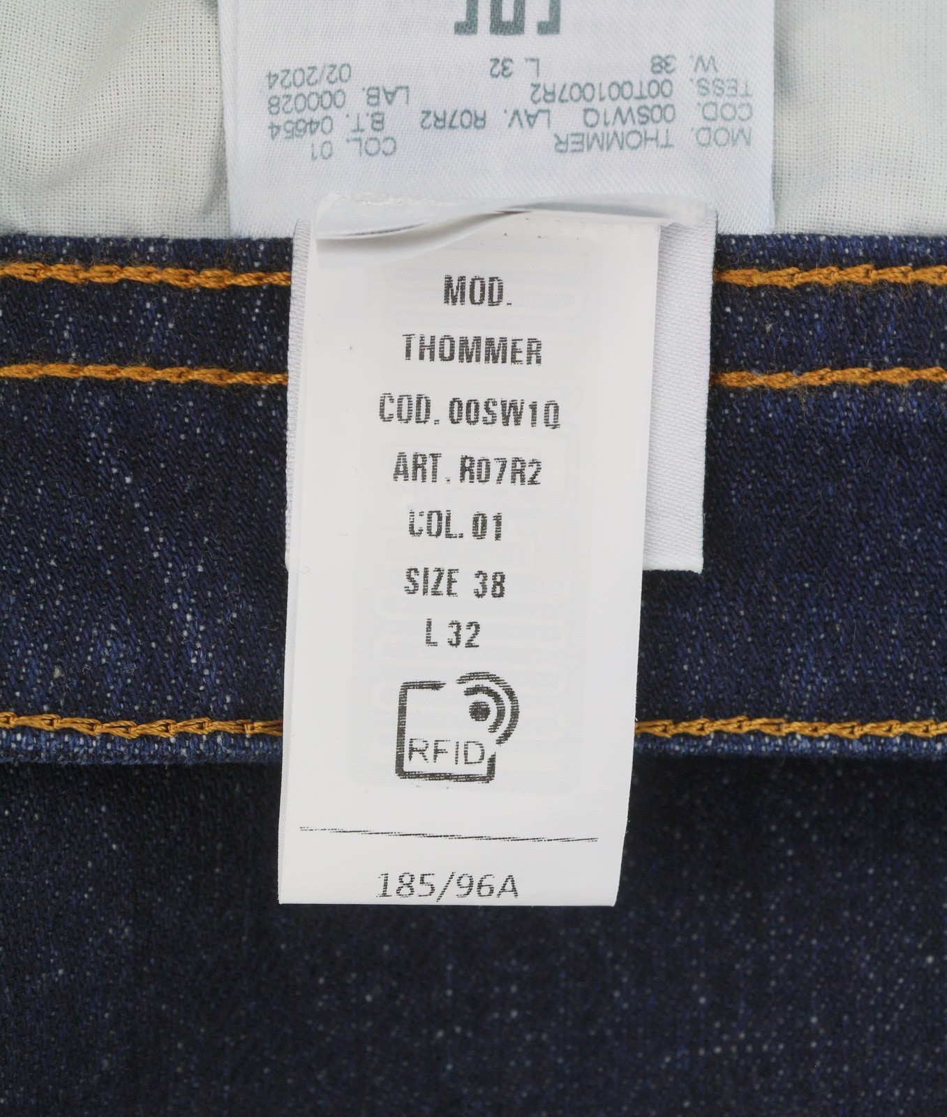 DIESEL Thommer R07R2 Men Jeans W38/L32 Dark Blue Slim Fit Low Waist RRP150 *
