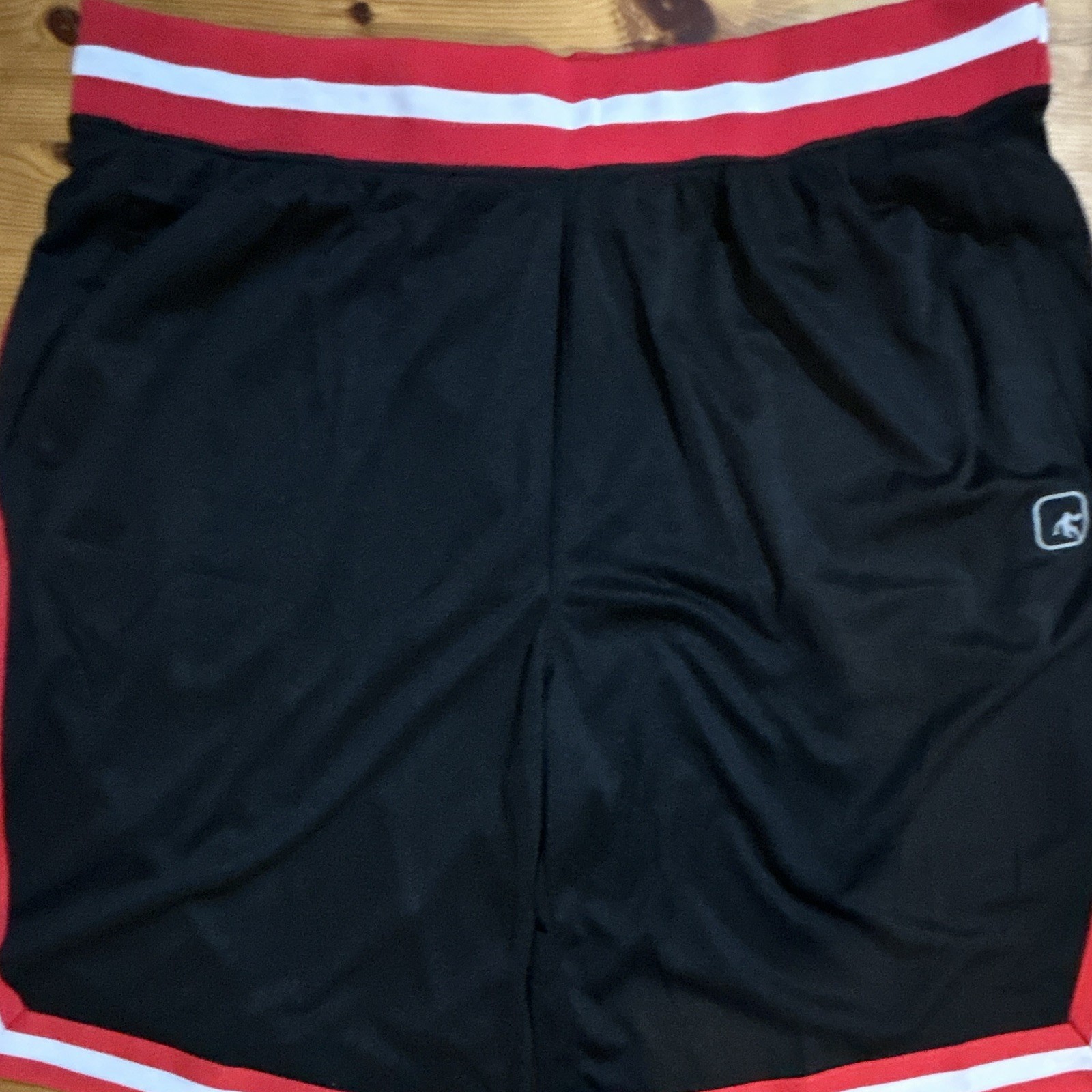 AND1 Men’s Breathable Mesh Basketball Shorts Drawstring Black/Red/White XL