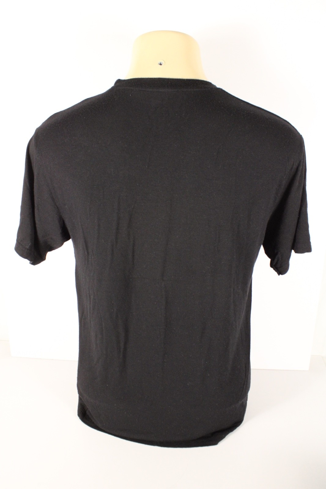Hanes Black T-shirt Medium M Super Soft 95% Modal Viscose 5% Spandex Undershirt