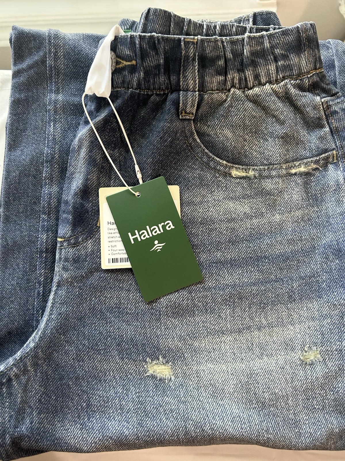 Halara Flex Denim Women’s Wide-Leg Jeans Blue Medium Wash Soft Stretch Size M