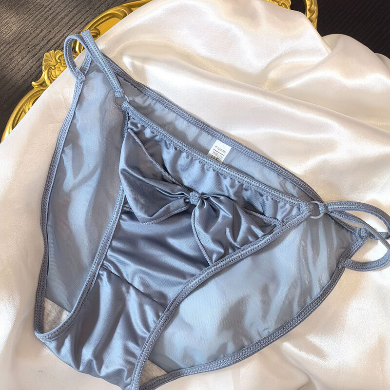 6pcs Lot Sexy Womens Satin Panties Lingeries Cute Bow Bikinis Ladies Underwear