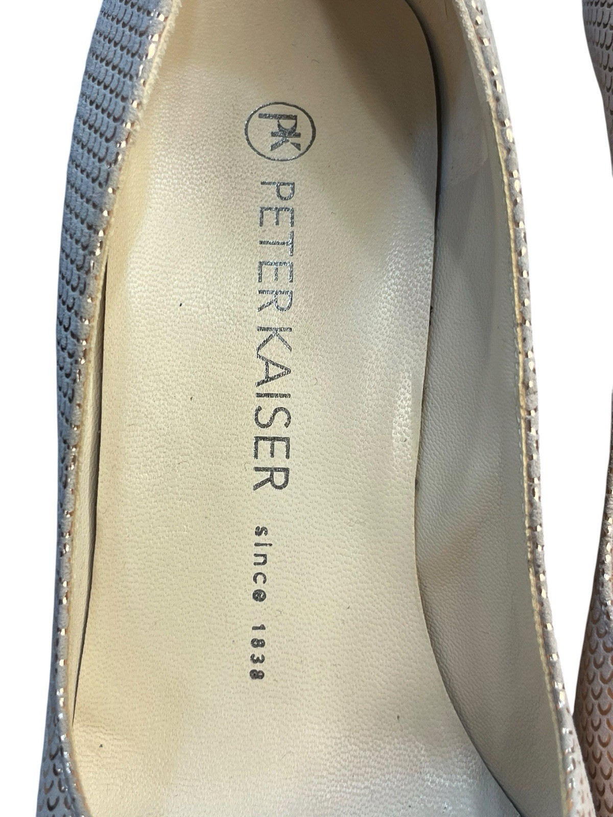 Peter Kaiser Germany Metallic Rose Gold Leather Pointed Toe Pumps Women’s 5.5