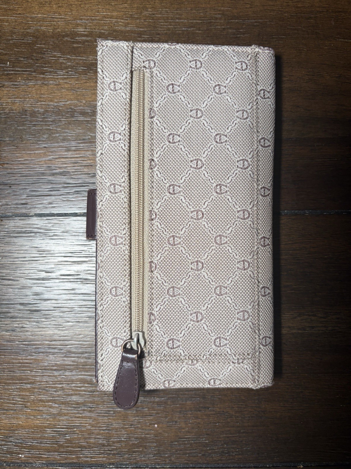 Vtg 90s Etienne Aigner Monogram Jacquard Long Continental Wallet