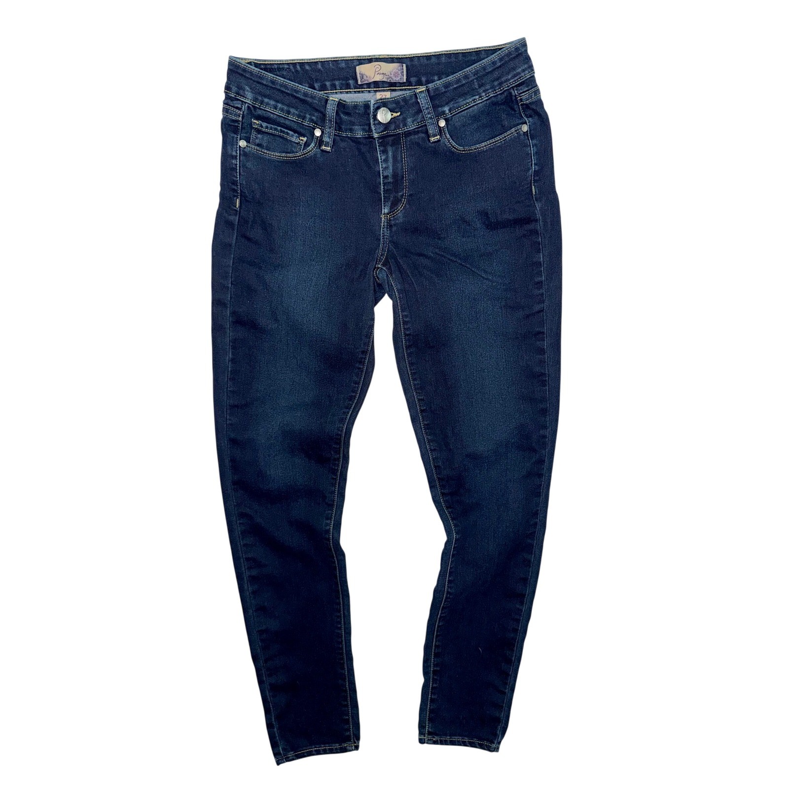Paige Peg Super Skinny Jeans Dark Wash Indigo Stretch Denim Size 27
