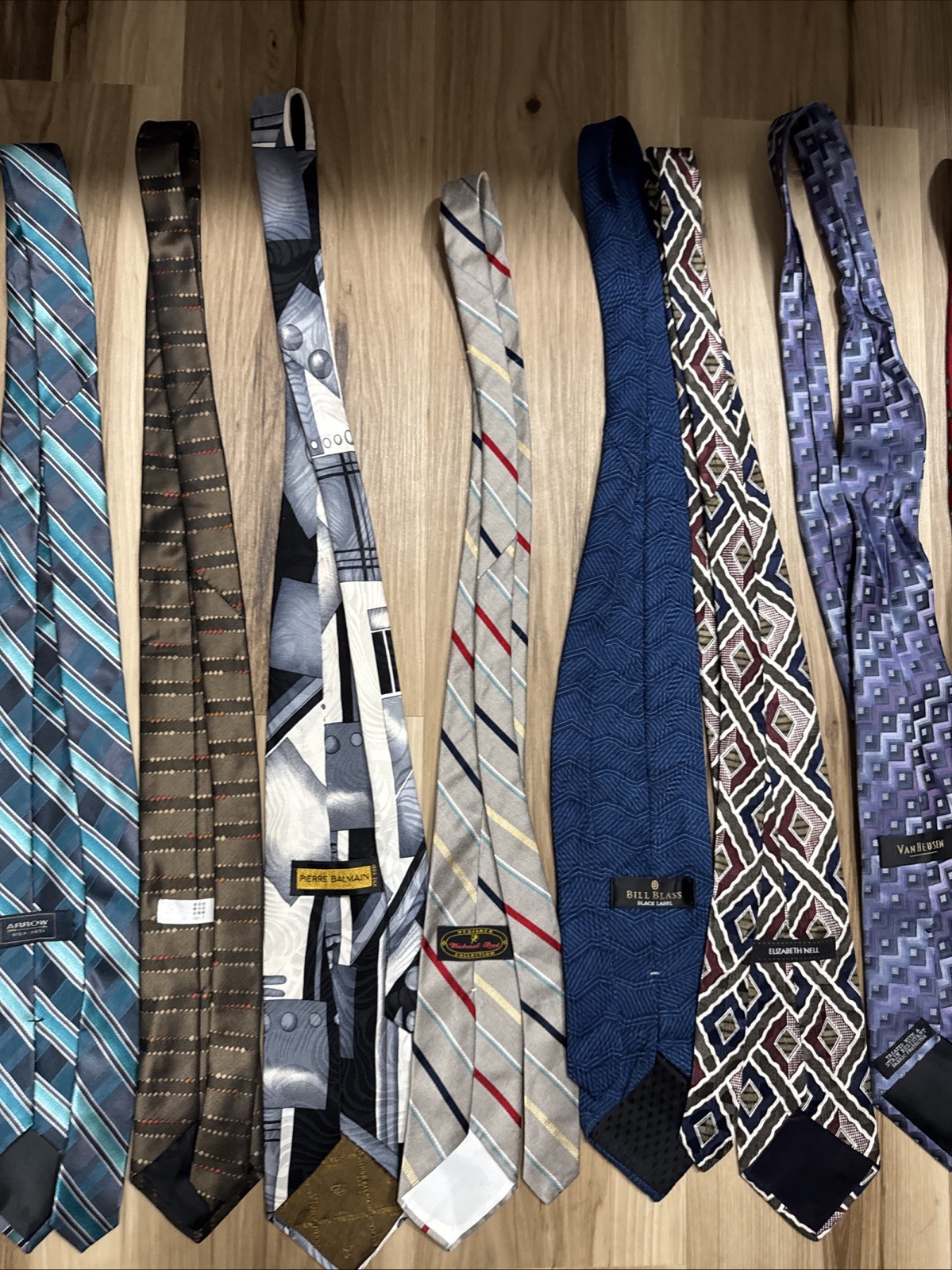 Lot of 10 Mens Silk Polyester Rayon Neck Ties Vintage Modern