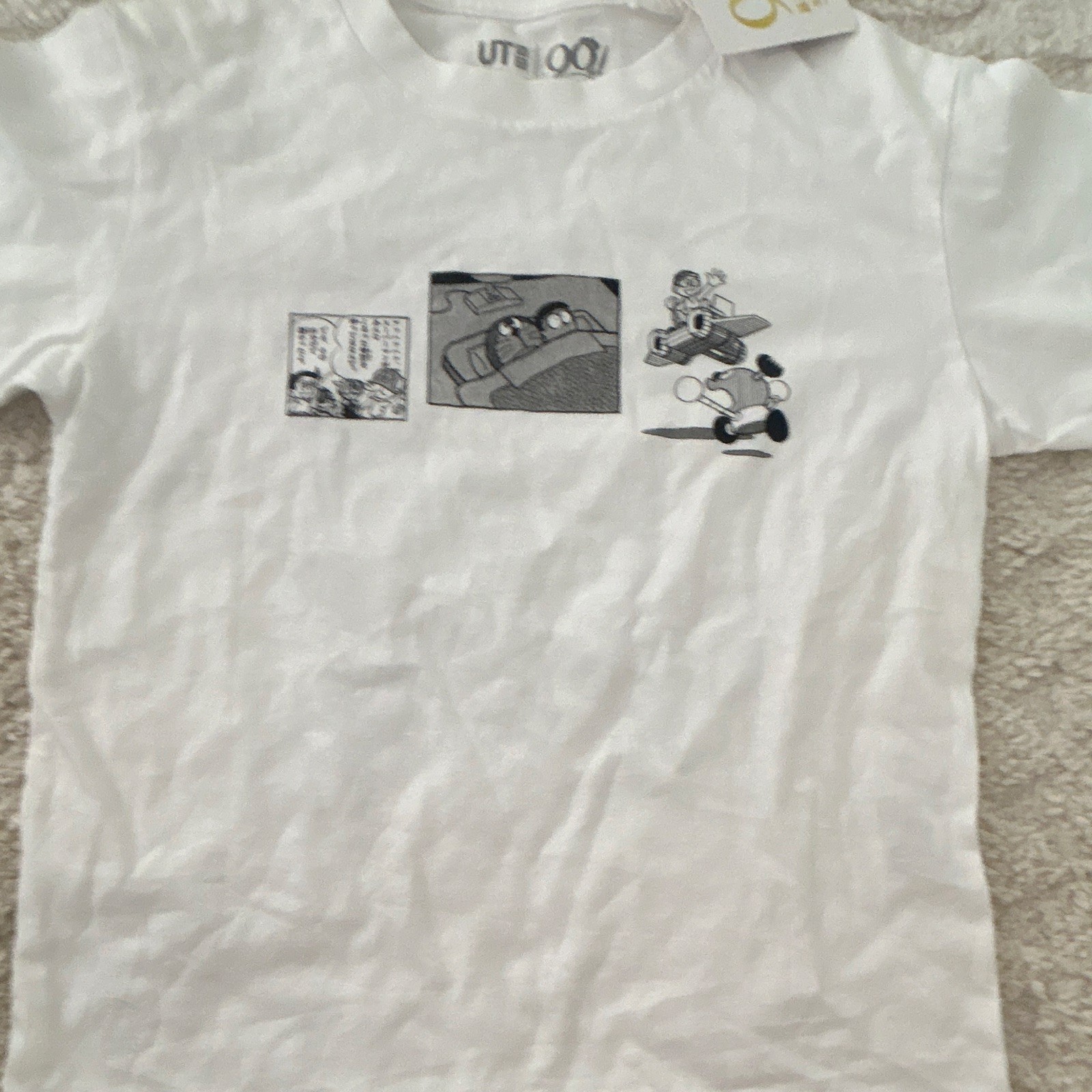 UNIQLO UT Doraemon 90th Anniversary White Crewneck T-Shirt size 120