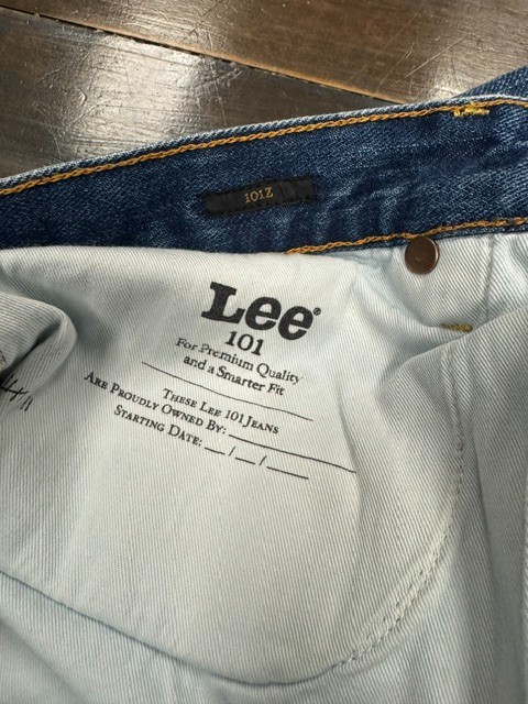 LEE 101Z RIDER Relaxed Straight Fit Japanese Denim 31×34 in Roberto Blue – NWT