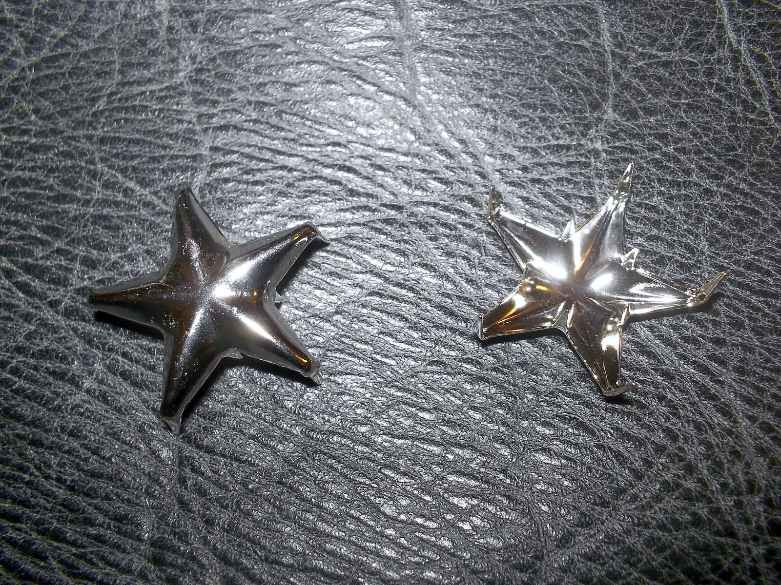 2 SCHOTT Perfecto ONE STAR Leather Biker Jacket REPLACEMENT Emblems SILVER Studs