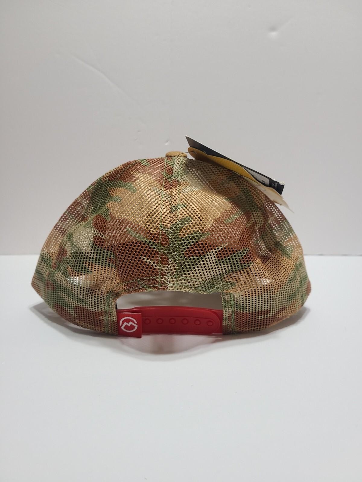 Shiner Bock Magellan Green Camo Adjustable Snapback Trucker Mesh Retro Hat NWT