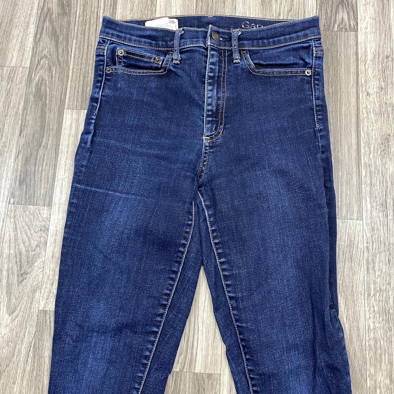GAP Resolution True Skinny High Rise Dark Wash Blue Denim Jeans Women’s Size 28