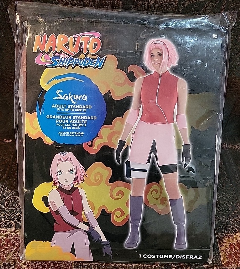 Sakura Haruno Naruto Shippuden Costume – Adult Standard Size – Anime Cosplay.