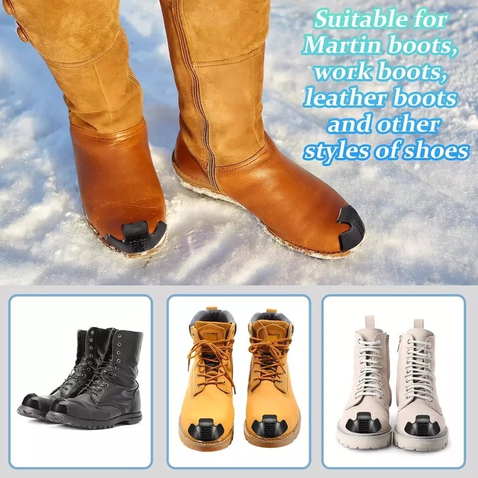 8 Pieces Toe Guards for Boots Toe Protectors Work Toe Guards Rubber Toe Covers