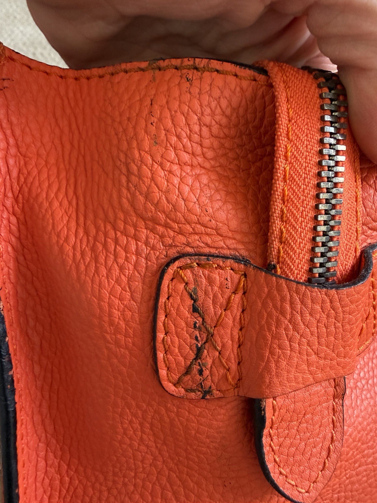 Celine Drummond Calfskin Nano Bag Orange Vermillion