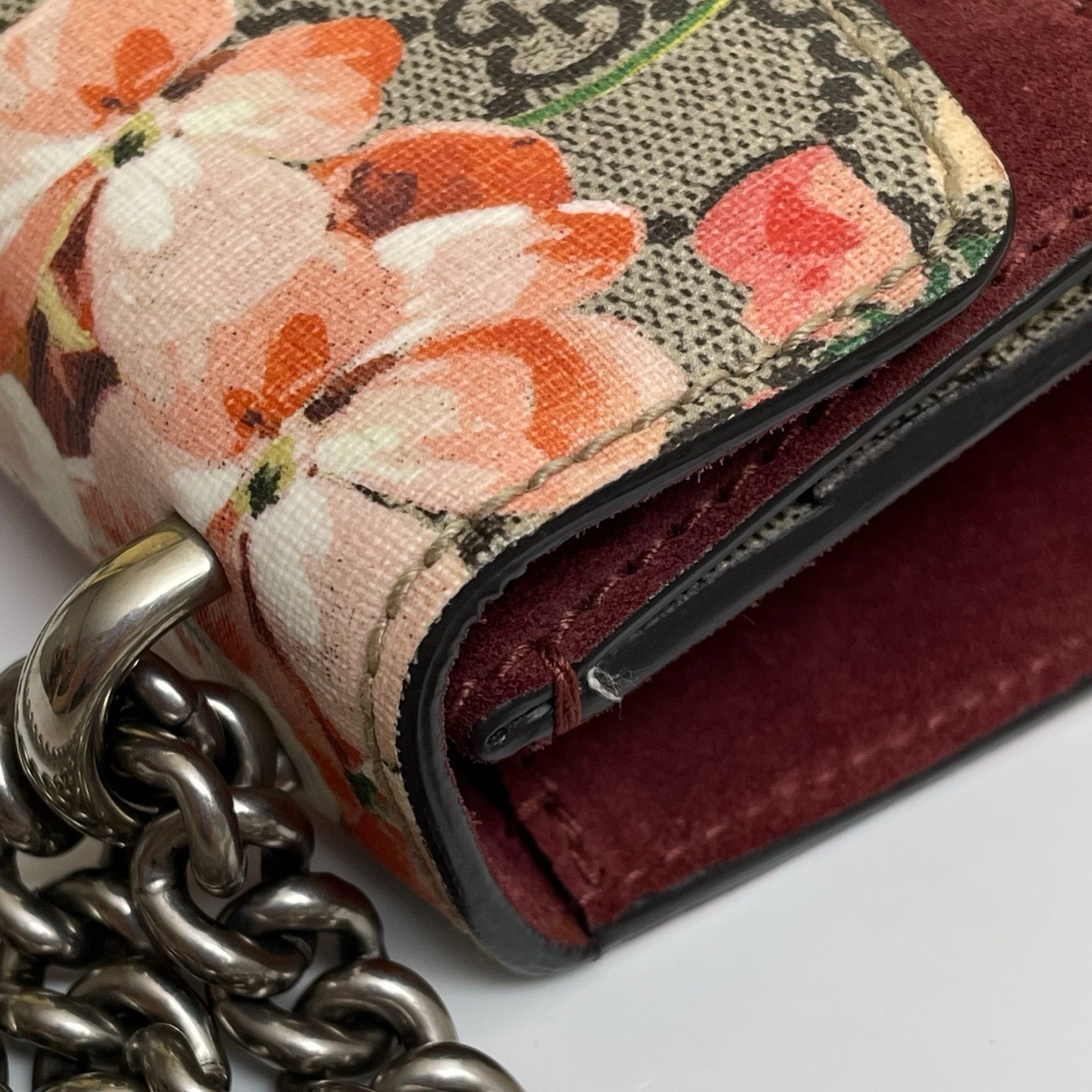 Gucci Dionysus Small GG Supreme Blooms Print Silver Hardware Crossbody Bag