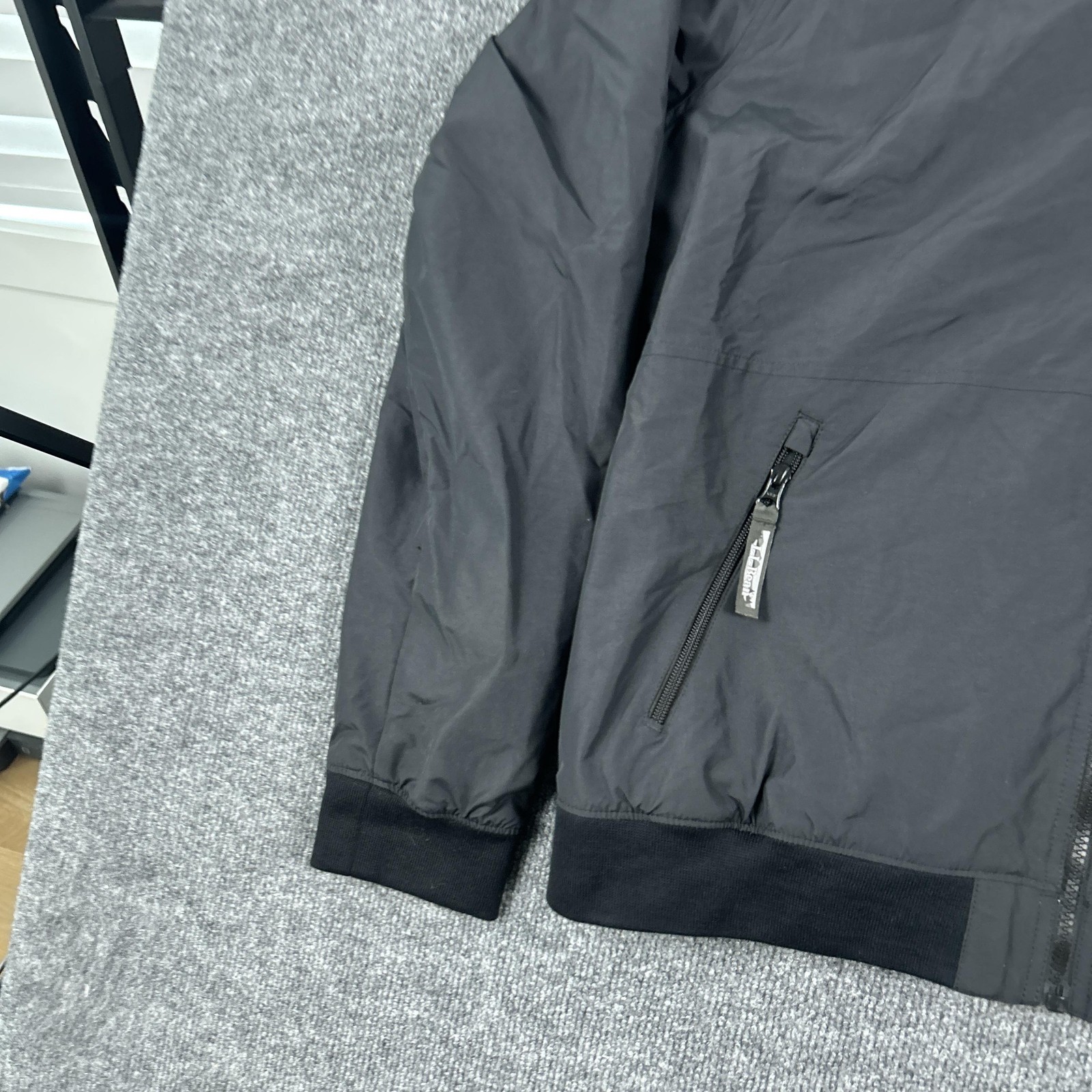 LL Bean Bean’s 3 Season Jacket Mens Large Black Nylon Bomber Full Zip Lined