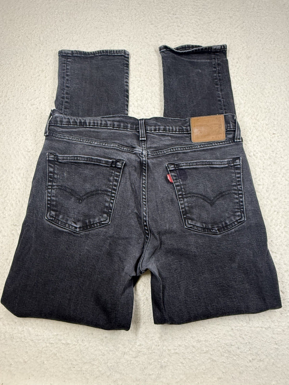 Levi’s Premium 511 Slim Jeans Mens 36×32 Black Gray Distressed Stretch Denim