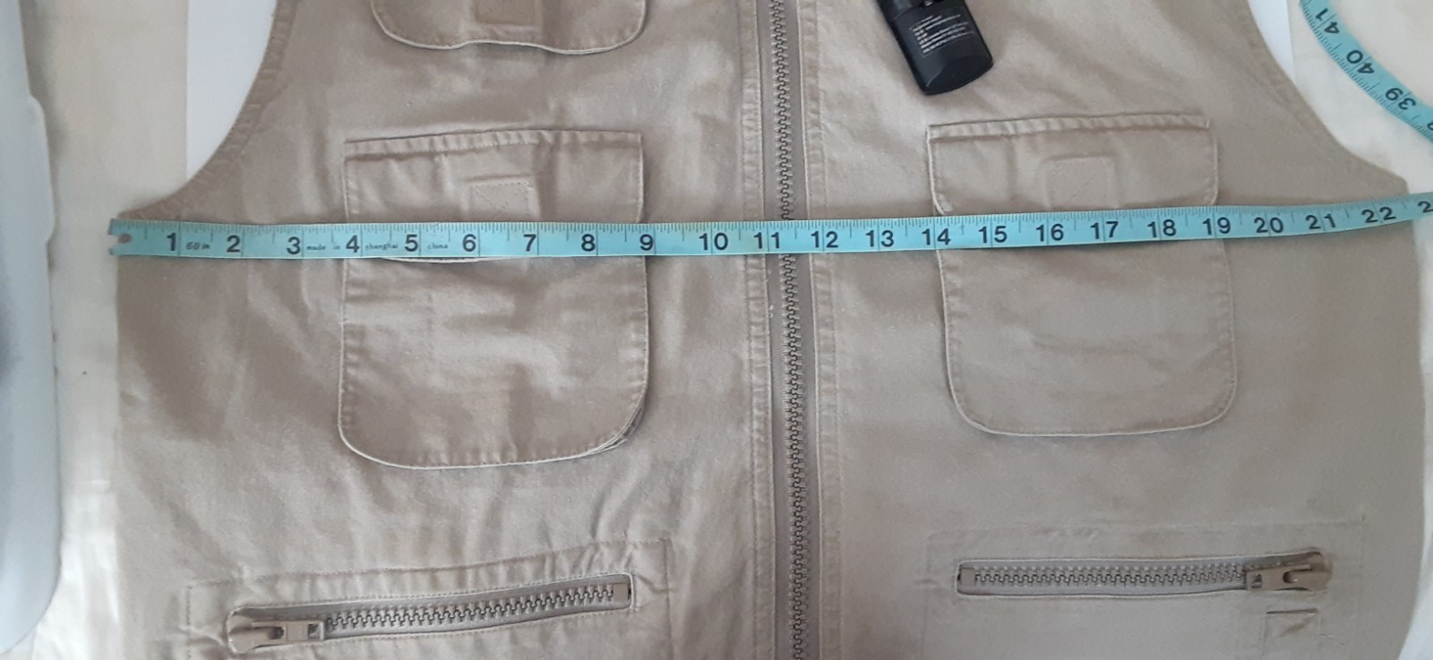 VTG Banana Republic Safari Utility Vest Tan Cotton XL Hood Photo Fishing Hunting