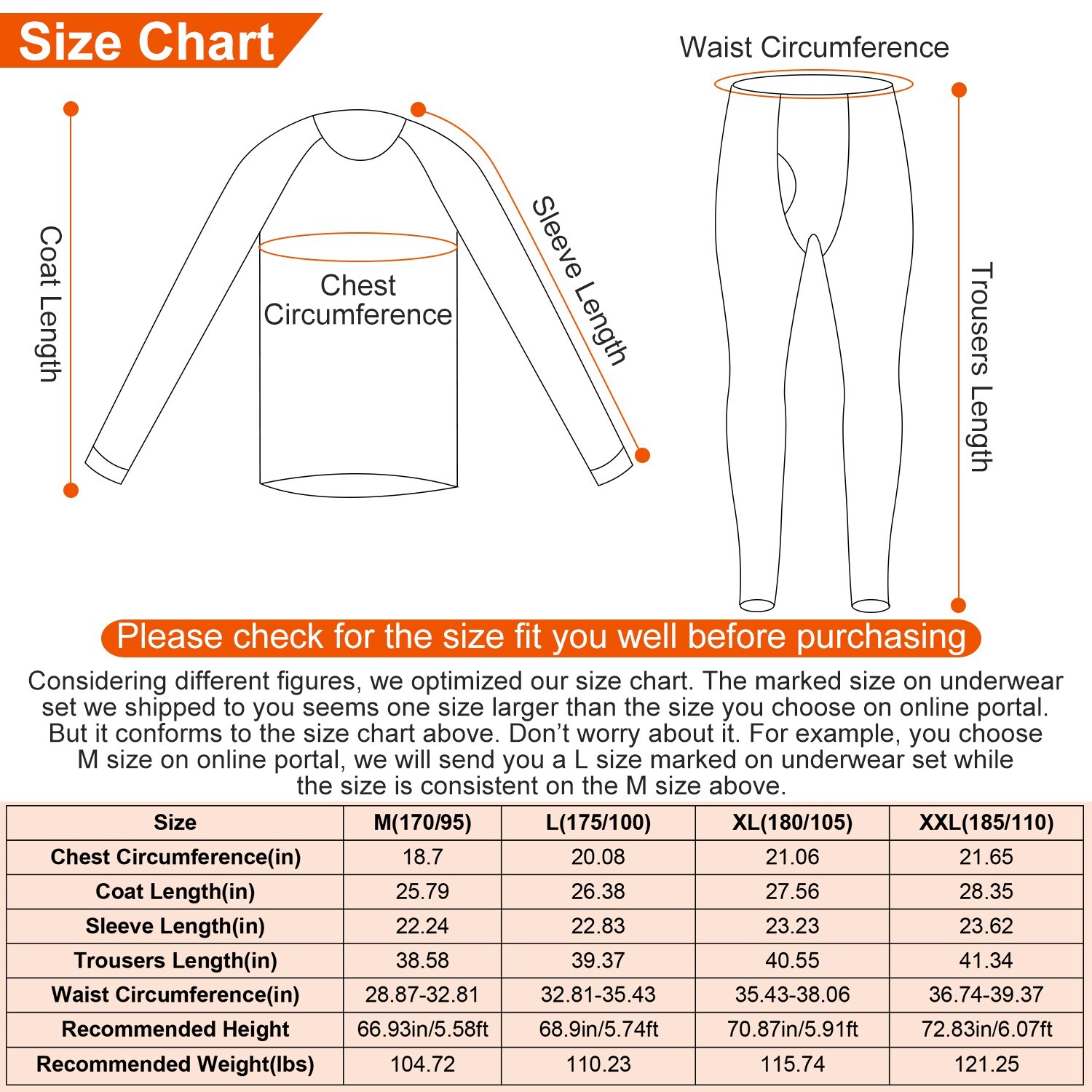 Men Thermal Underwear Set Cotton Long Johns Pants Sleeve Top Bottom Sports Suits