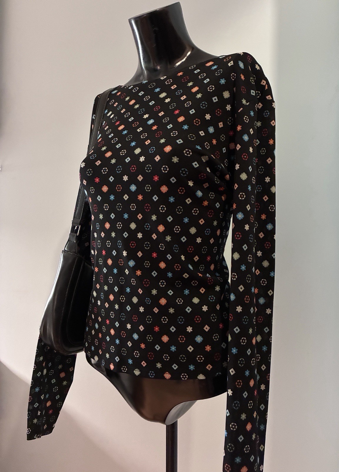 Longsleeve Y2K Patterned Blouse Womens Large