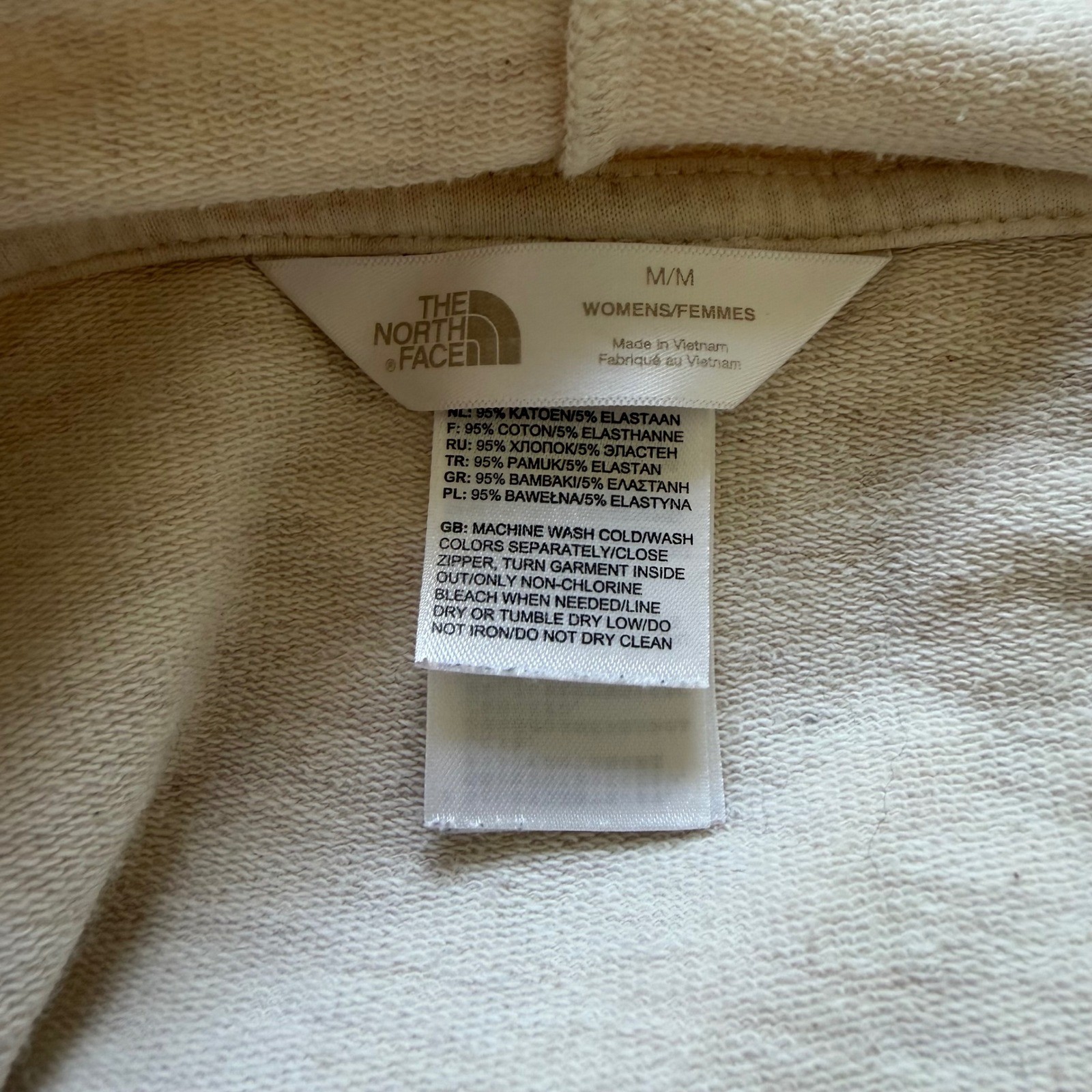 The North Face Asymmetrical Zip Hooded Thumbhole Tunic Oatmeal Womens S Gorpcore