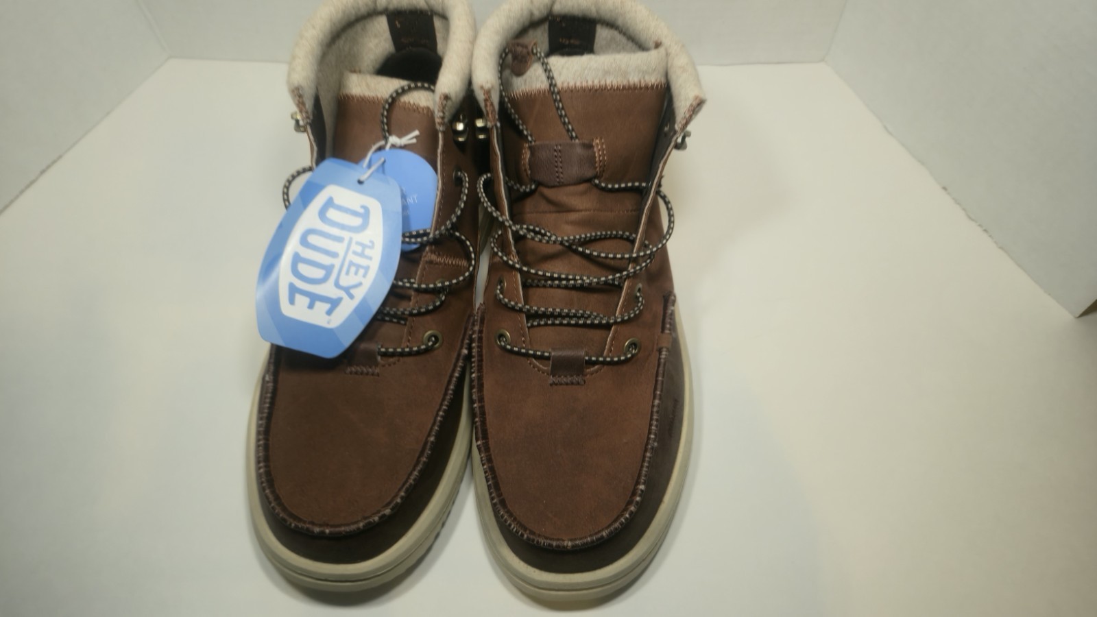 NWOB Hey Dude Bradley boots, size Men’s 10 Classic Tumbled black, Eco Leather