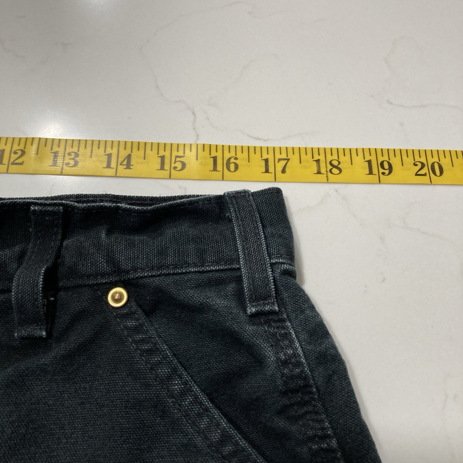 VTG Carhartt B01 BLK Double Knee Work Pants Mens 36×30 (Fits 34×29) Distressed