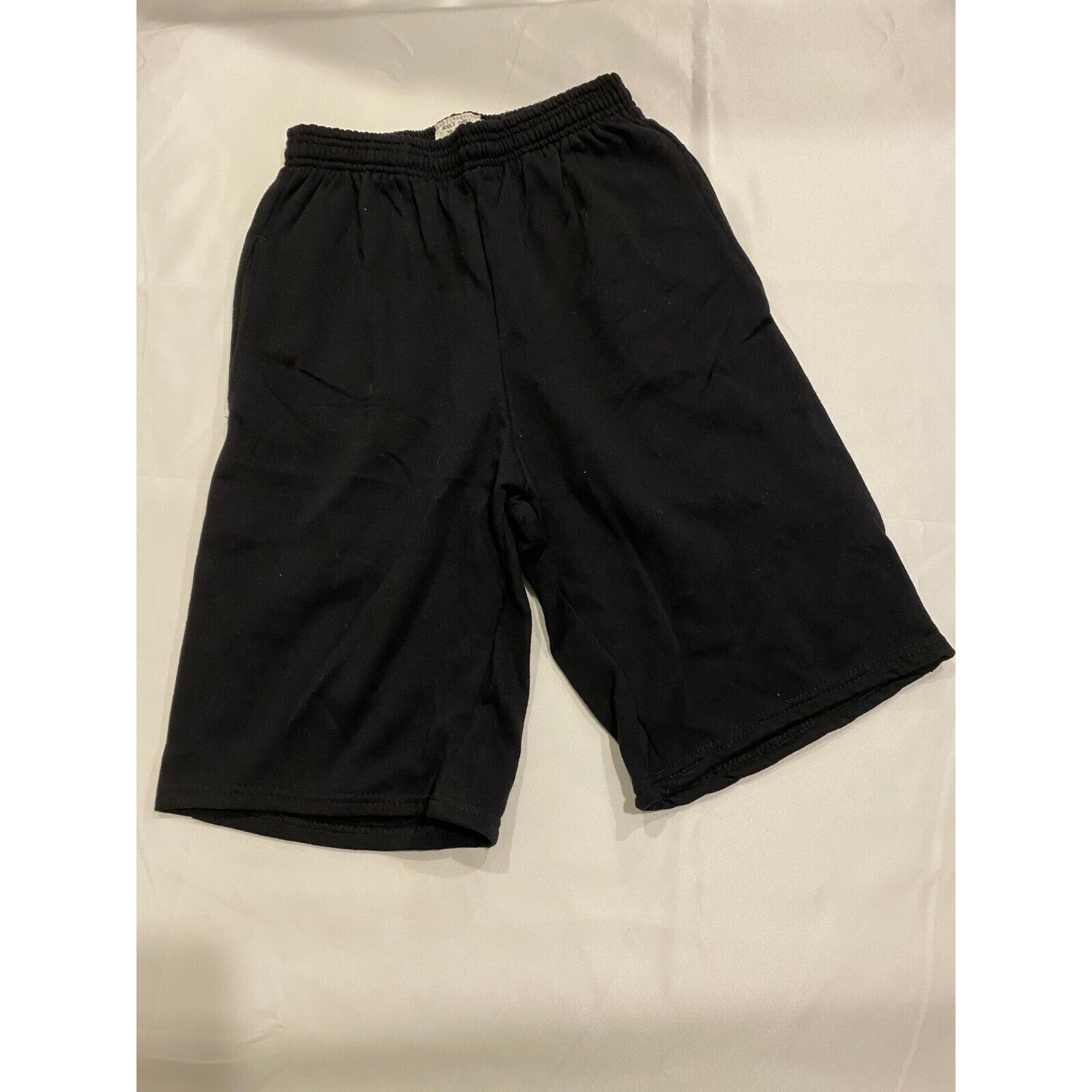 NOS 90s MERRYGARDEN Adult Mens Small 50/50 Poly Cotton Black Gym Shorts